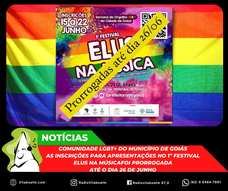 Foi prorrogada as inscrições o 1º Festival Elus na Música