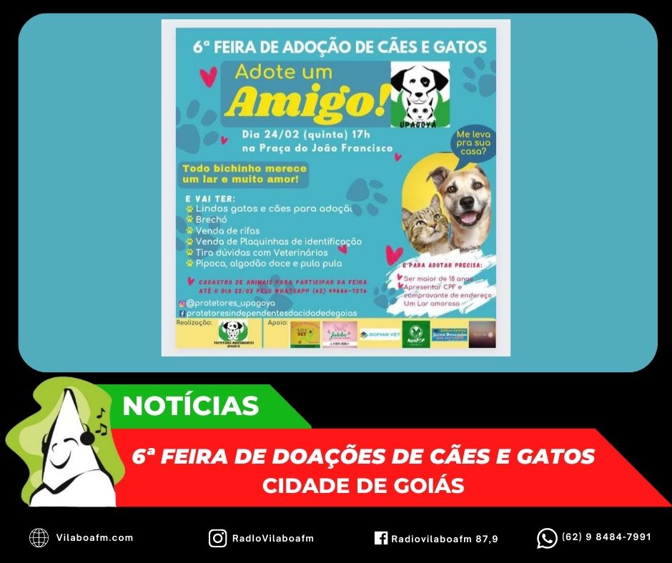 6ª Feira de doações de cães e gatos