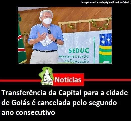​Transferência da Capital para a cidade de Goiás é cancelada pelo segundo ano consecutivo