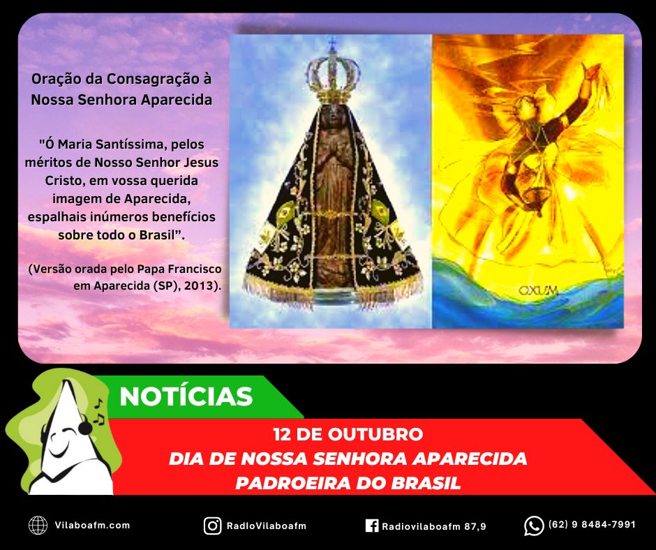 12 de outubro: Dia de Nossa Senhora Aparecida