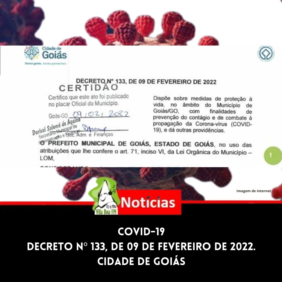 Prefeitura de Goiás divulga o novo decreto que dispõe sobre a prevenção contra a Covid-19