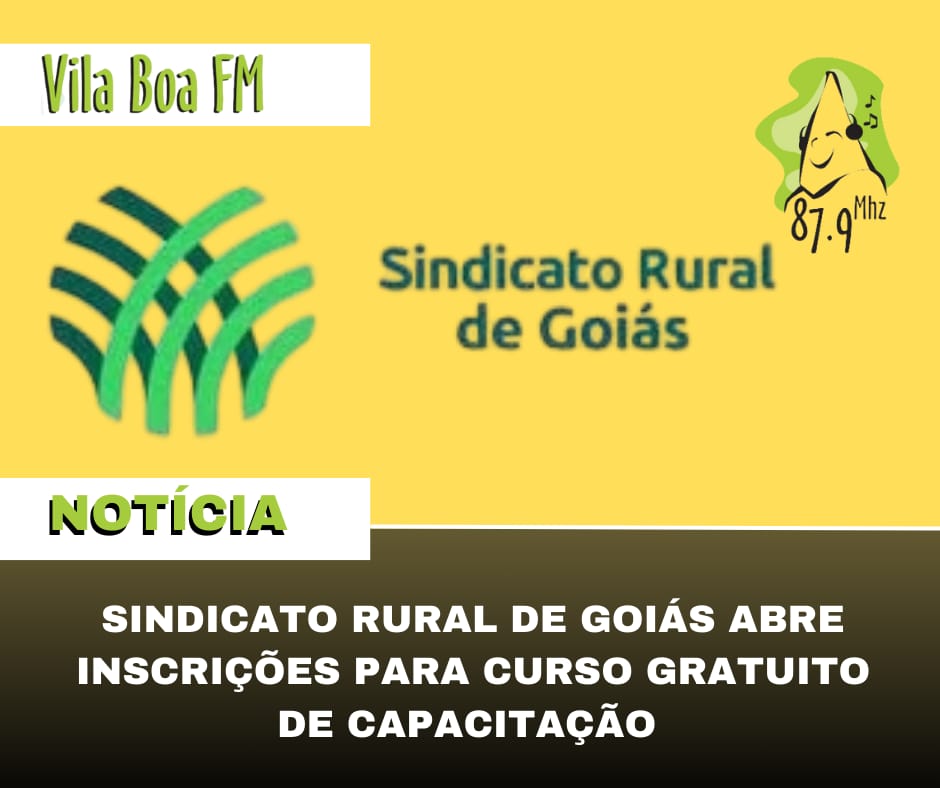 ​Sindicato Rural de Goiás abre inscrições para cursos gratuitos de capacitação