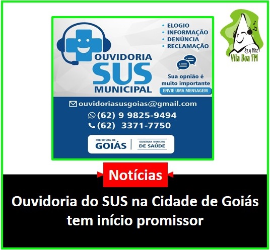 ​Ouvidoria do SUS na Cidade de Goiás tem início promissor