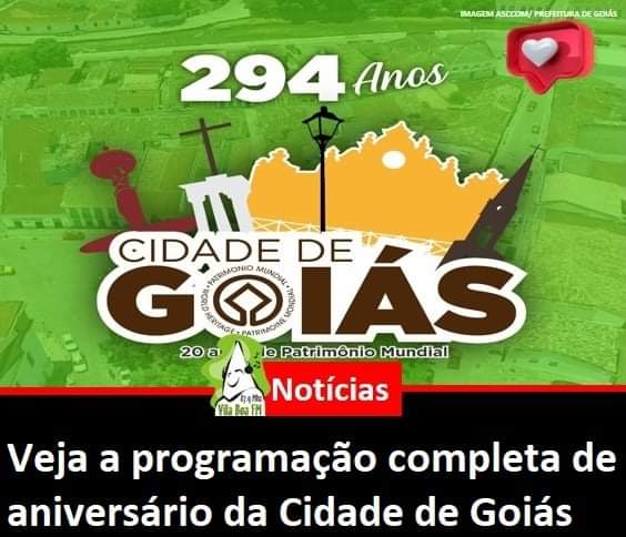 ​Veja a programação completa de aniversário da Cidade de Goiás