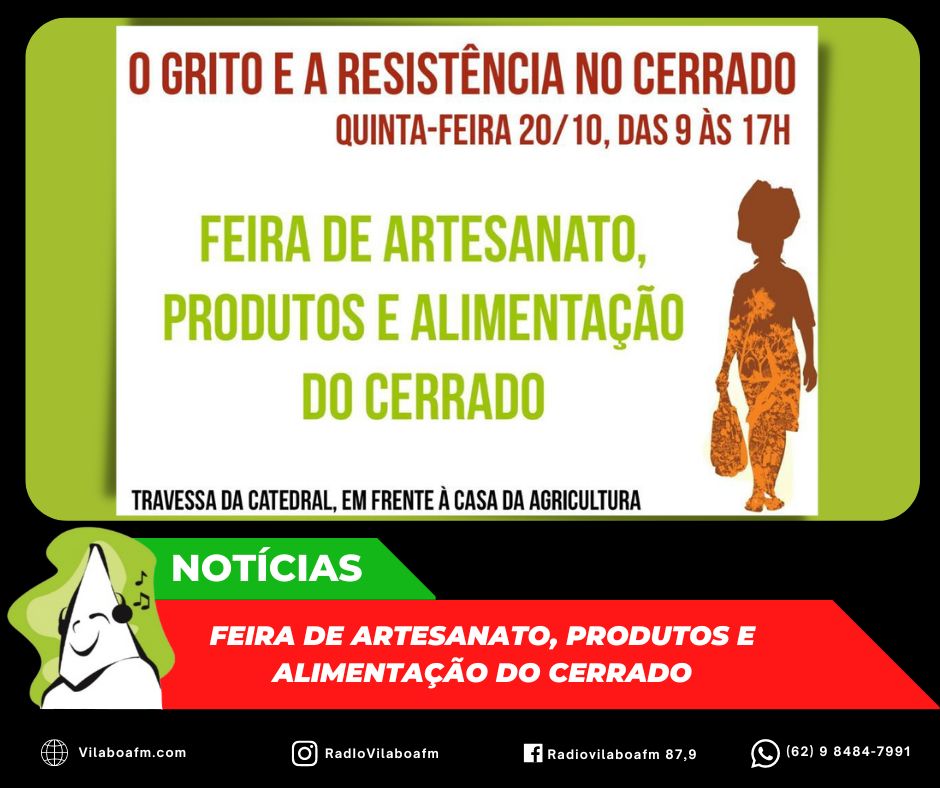 Feira de Artesanato, produtos e alimentação do Cerrado durante o VI Encontro O Grito e a Resistência no Cerrado
