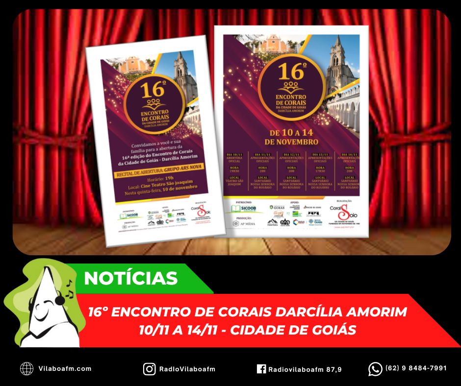 16º Encontro de Corais da Cidade de Goiás Darcília Amorim