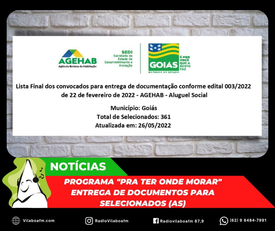 Atenção inscritos (as) no Programa "Pra Ter Onde Morar".