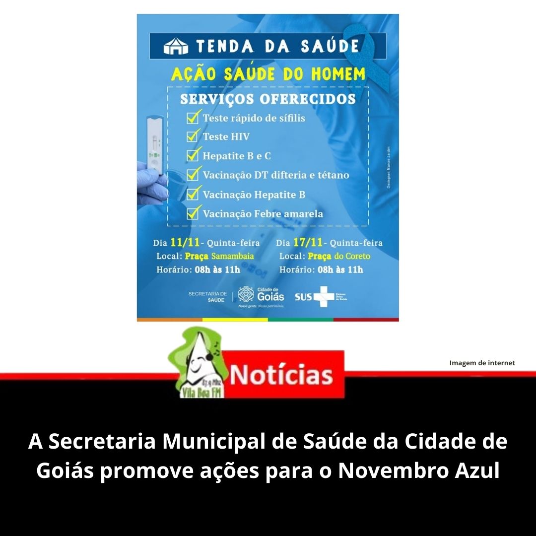 A Secretaria Municipal de Saúde da Cidade de Goiás promove ações para o Novembro Azul