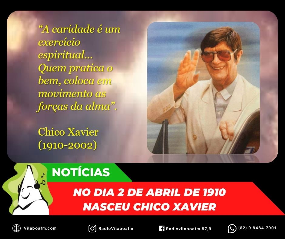 No dia 2 de abril de 1910, nasceu o maior psicógrafo de todos os tempos, Chico Xavier