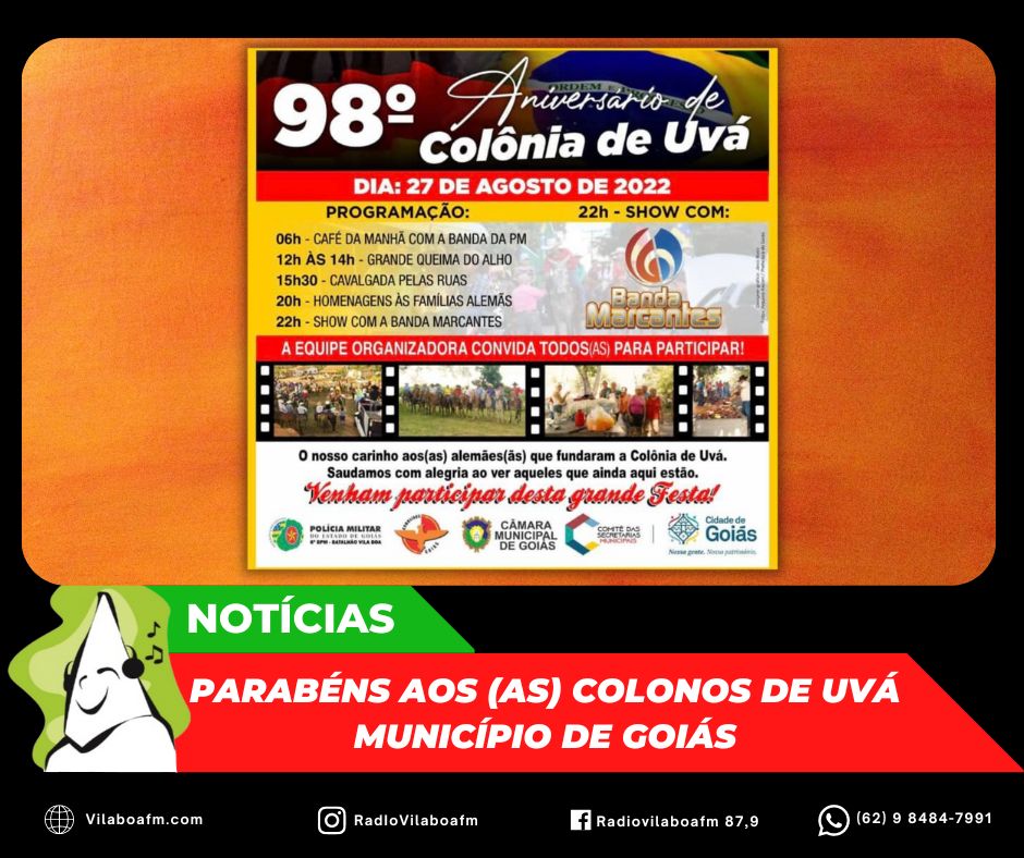 Colônia de Uvá completa 98 anos neste sábado