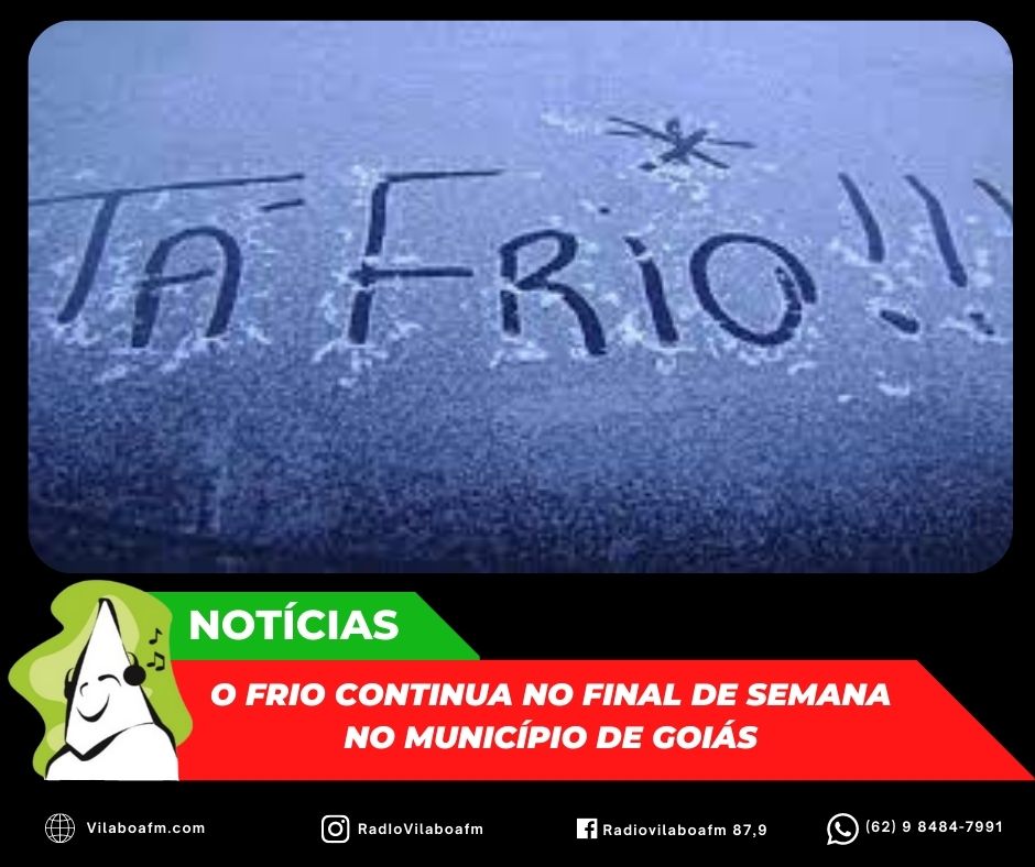 Nos próximos dias ainda teremos frio
