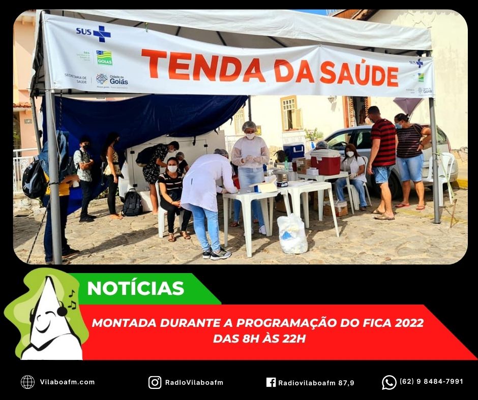 Tenda da Saúde durante o FICA 2022.
