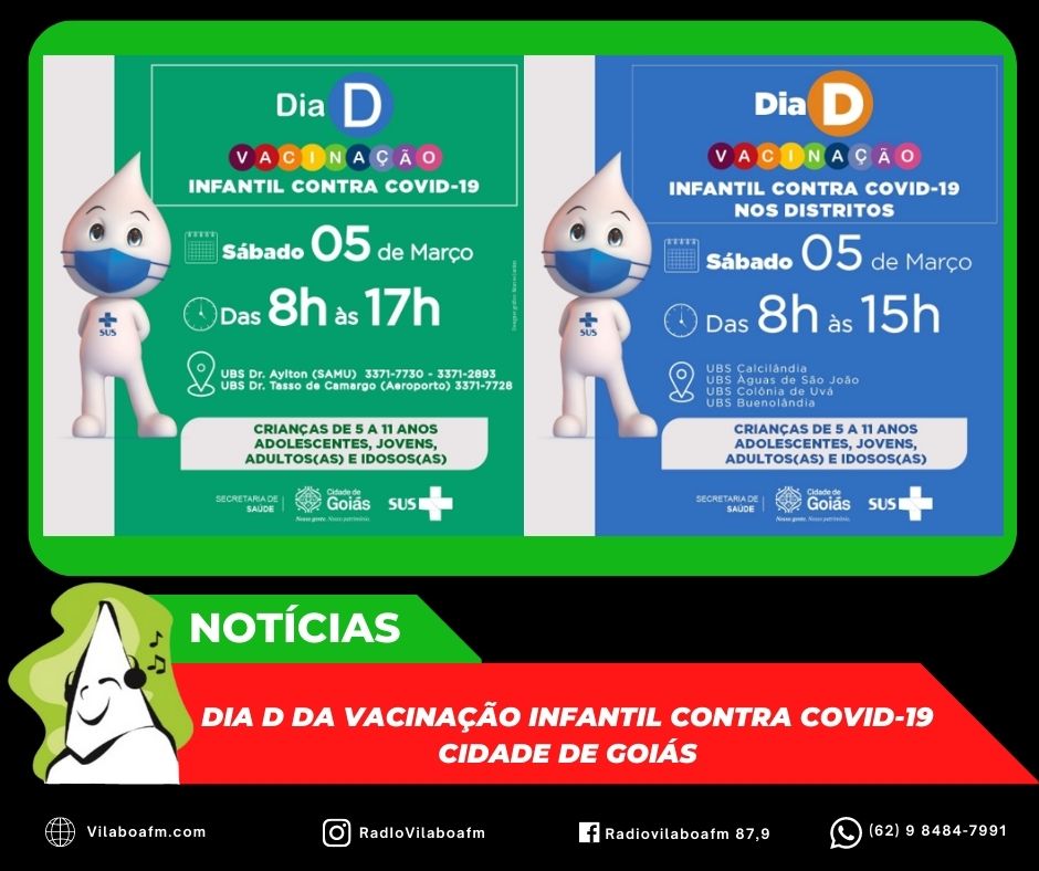 Dia D da vacinação infantil contra Covid-19