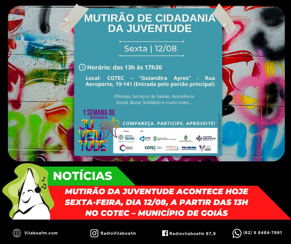 Mutirão da Juventude acontece hoje