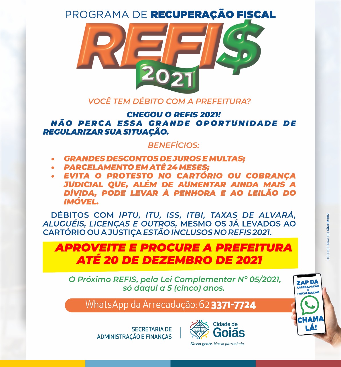​🔆PROGRAMA DE RECUPERAÇÃO FISCAL - REFIS 2021, ATÉ 20 DE DEZEMBRO!