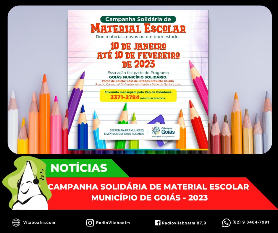 Campanha Solidária de Material Escolar 2023