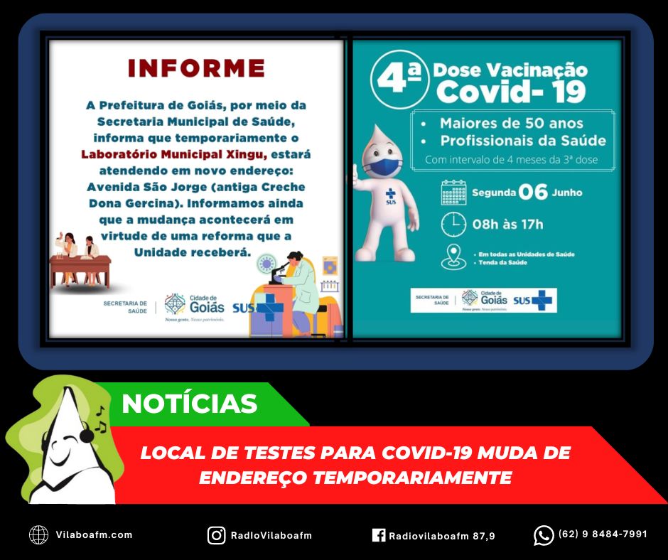 Mudança temporária do Laboratório Municipal Xingu.