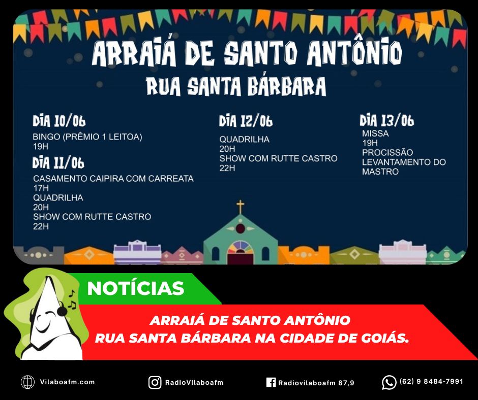 ​As festas de Arraiás começaram no Município de Goiás.