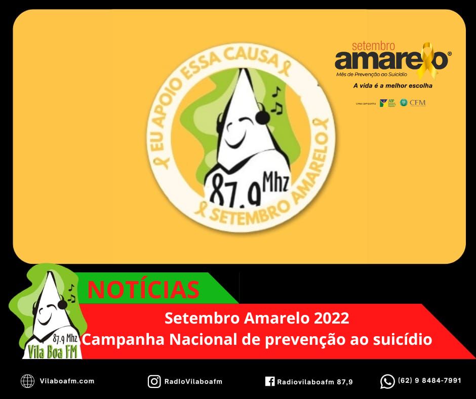 Campanha Setembro Amarelo 2022