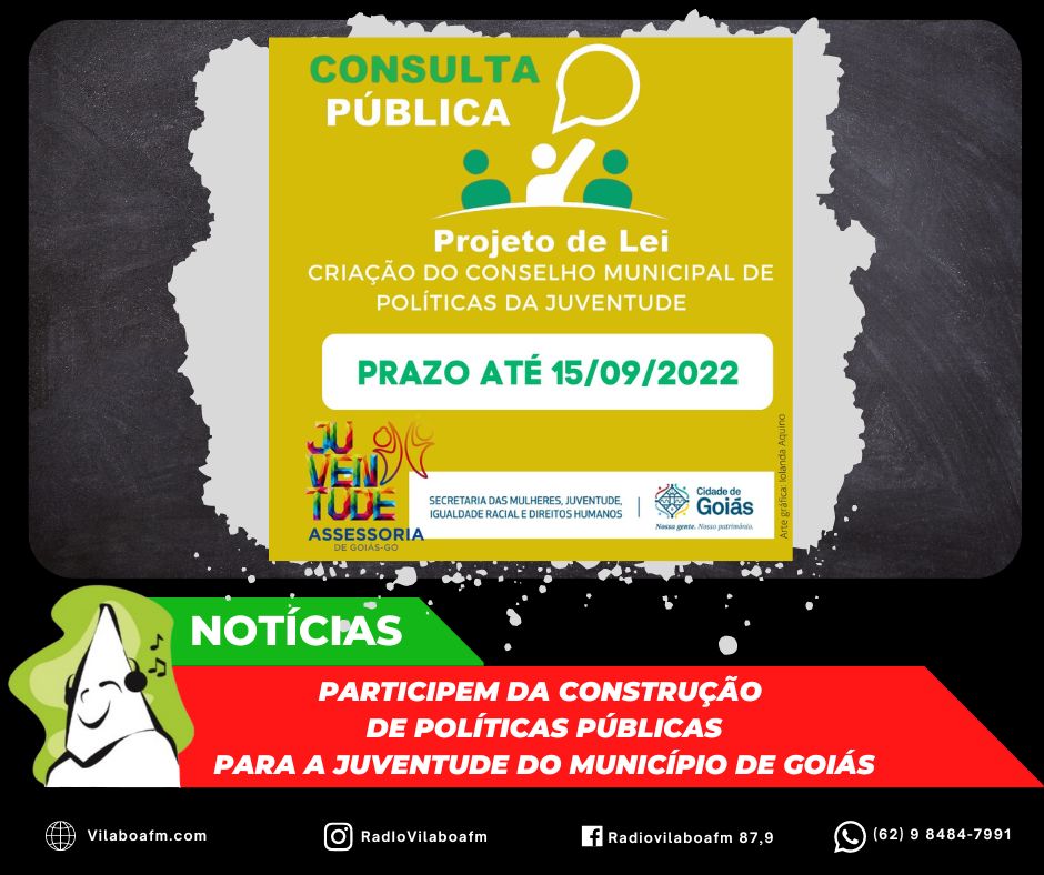 Consulta Pública online para Reestruturação do Conselho Municipal de Política para a Juventude
