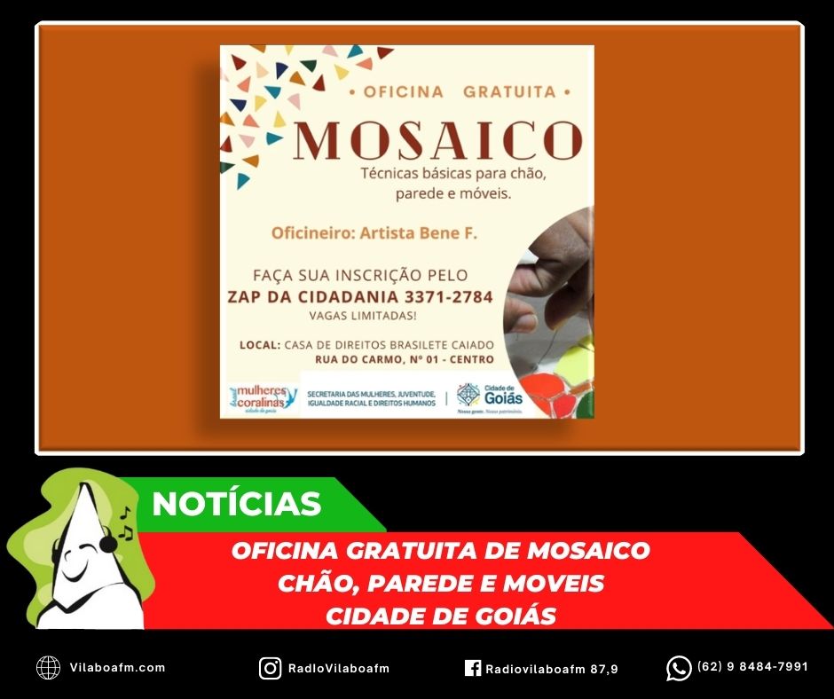 ​Oficina de mosaico em chão, parede e moveis (cacos de pisos e azulejos)