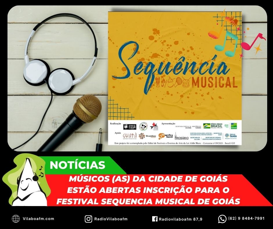 Inscrição para o Festival Sequencia Musical de Goiás