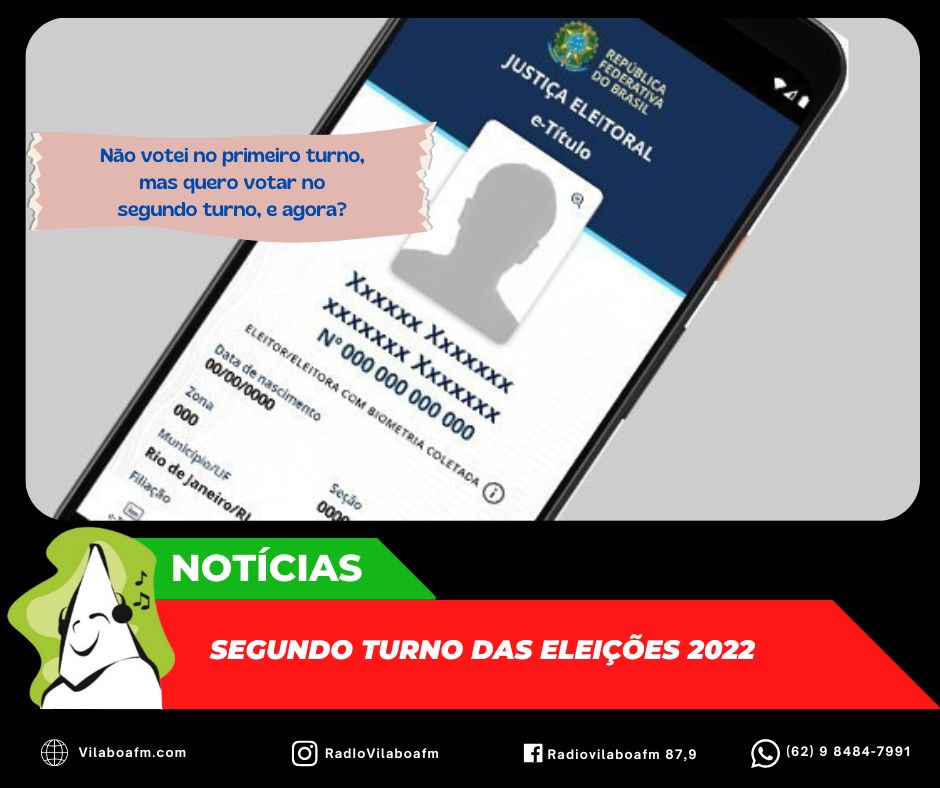 Quem não votou no primeiro turno pode votar no segundo?