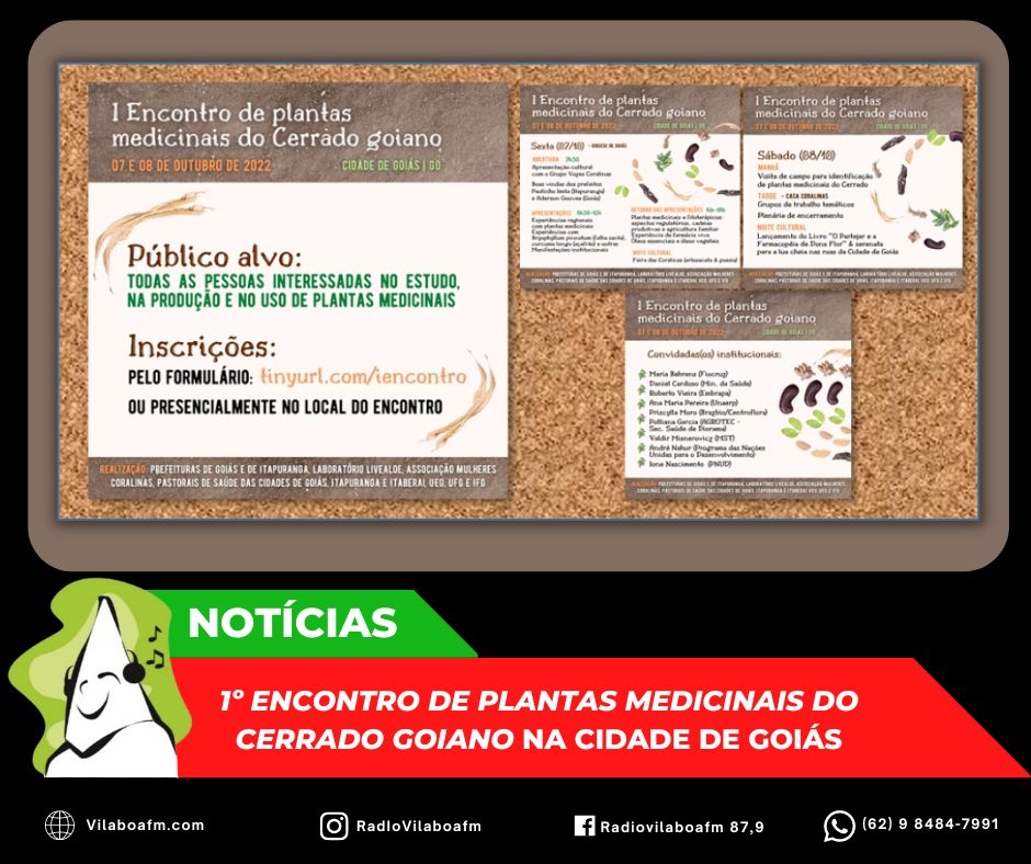 Está acontecendo o 1º Encontro de Plantas Medicinais do Cerrado Goiano