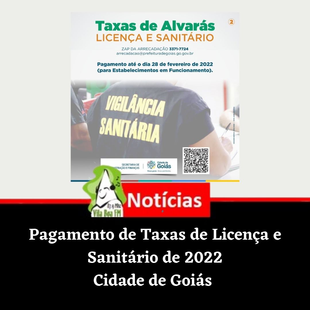Emissão de boleto para pagamento de taxas de licença e sanitário