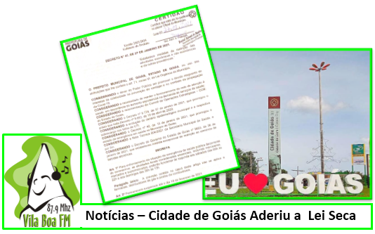 ​Cidade de Goiás aderiu lei seca