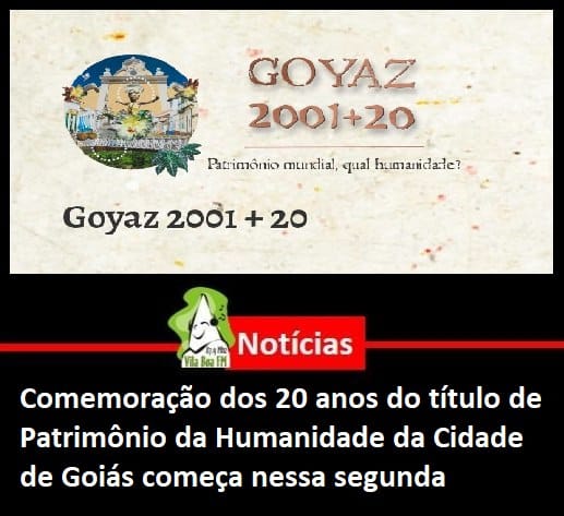 ​Comemoração dos 20 anos do título de Patrimônio da Humanidade da Cidade de Goiás começa nessa segunda