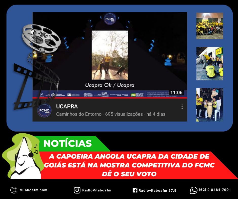 A Capoeira Angola UCAPRA da Cidade de Goiás está na mostra competitiva do 2º FCMC 2022.