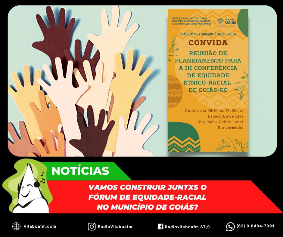 Reunião de planejamento para o Fórum de Equidade-racial no município de Goiás.