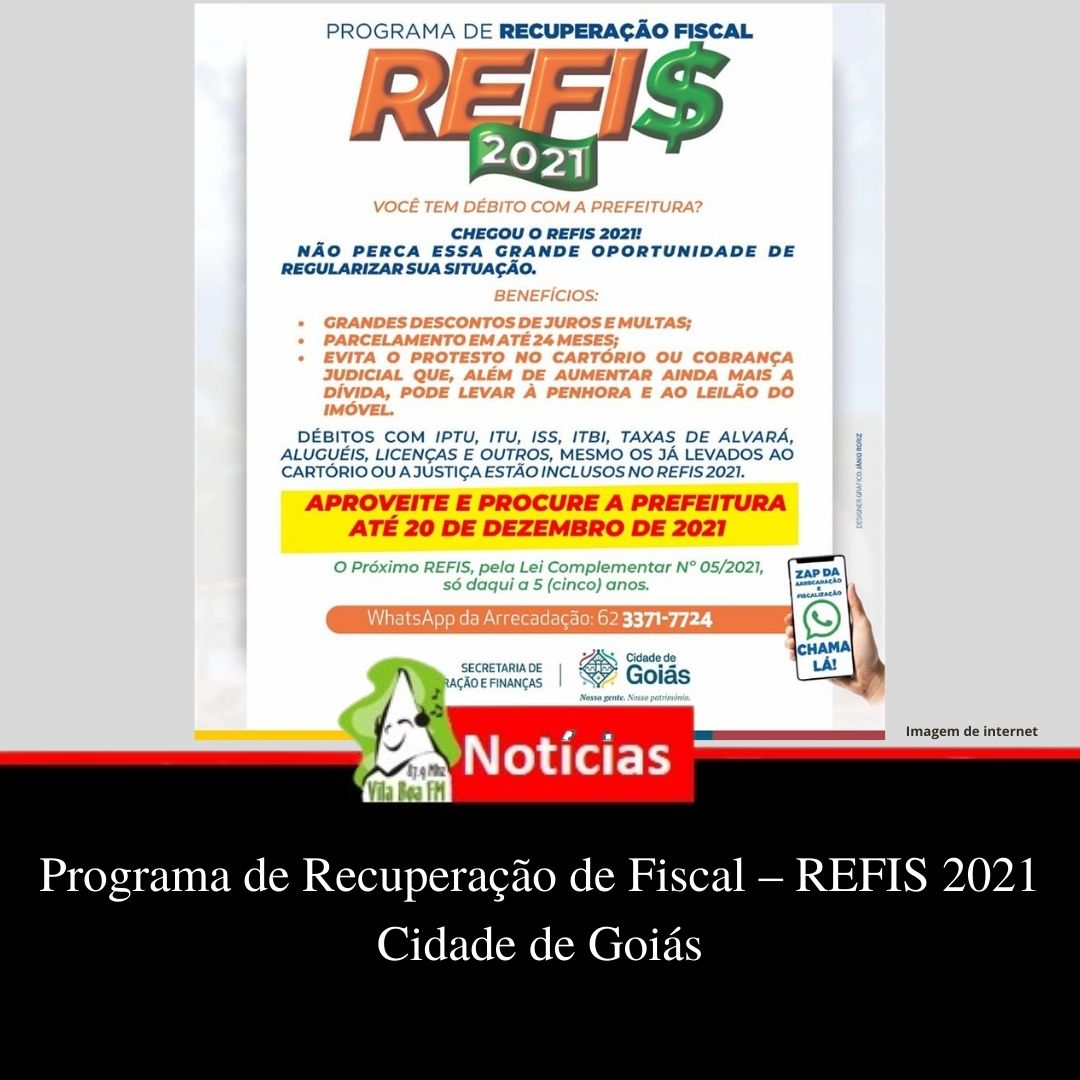 Programa de Recuperação de Fiscal – REFIS 2021