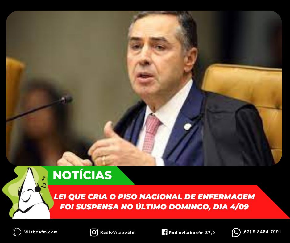 Lei que estabelece piso nacional de enfermagem foi suspensa.