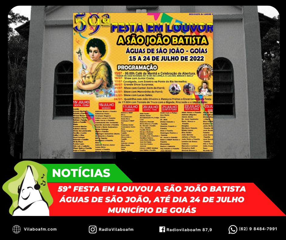 ​59ª Festa em Louvou a São João Batista