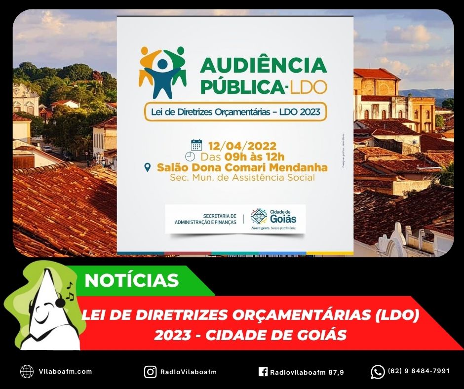 Audiência Pública para a Lei de Diretrizes Orçamentárias (LDO) de 2023