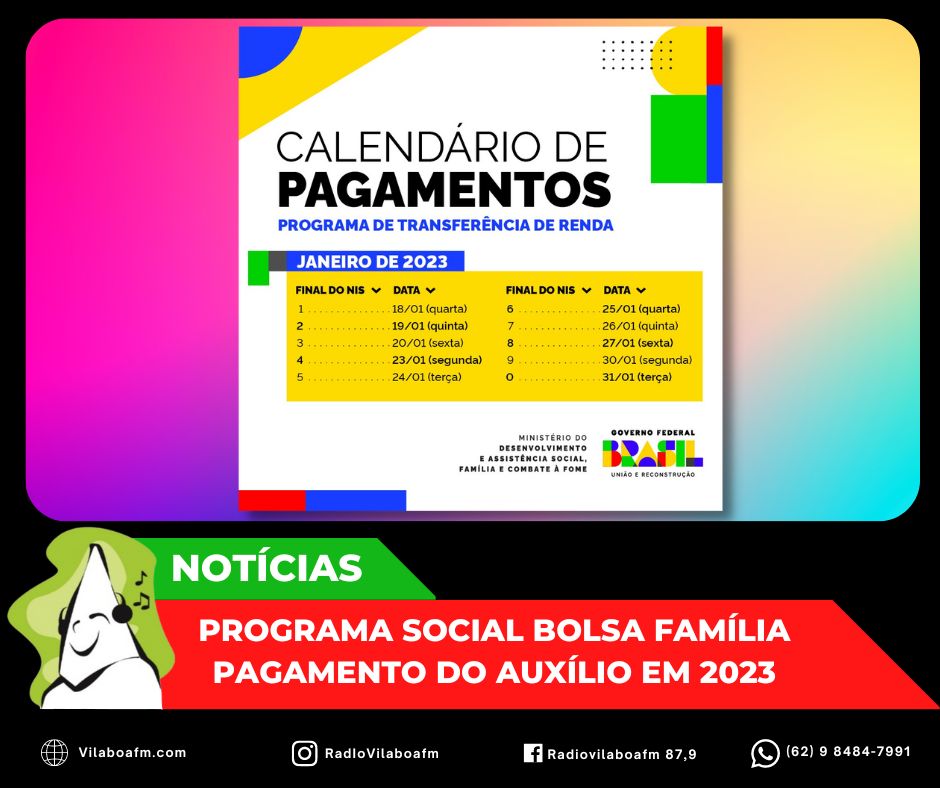 Pagamento do Programa Social Bolsa Família.