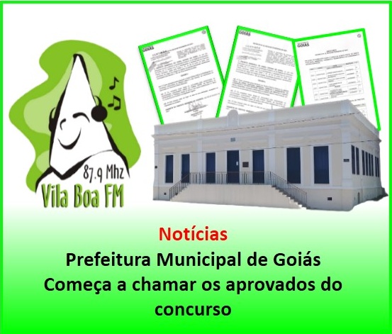 ​Prefeitura Municipal de Goiás começa a chamar os aprovados no concurso
