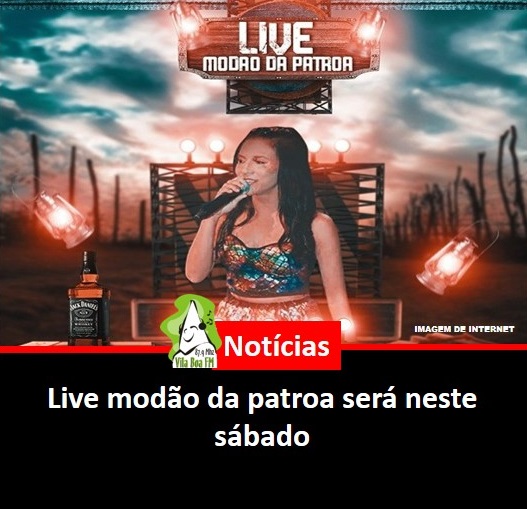 ​Live modão da patroa acontece neste sábado