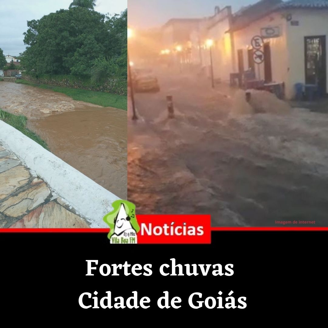 As fortes chuvas na Cidade de Goiás