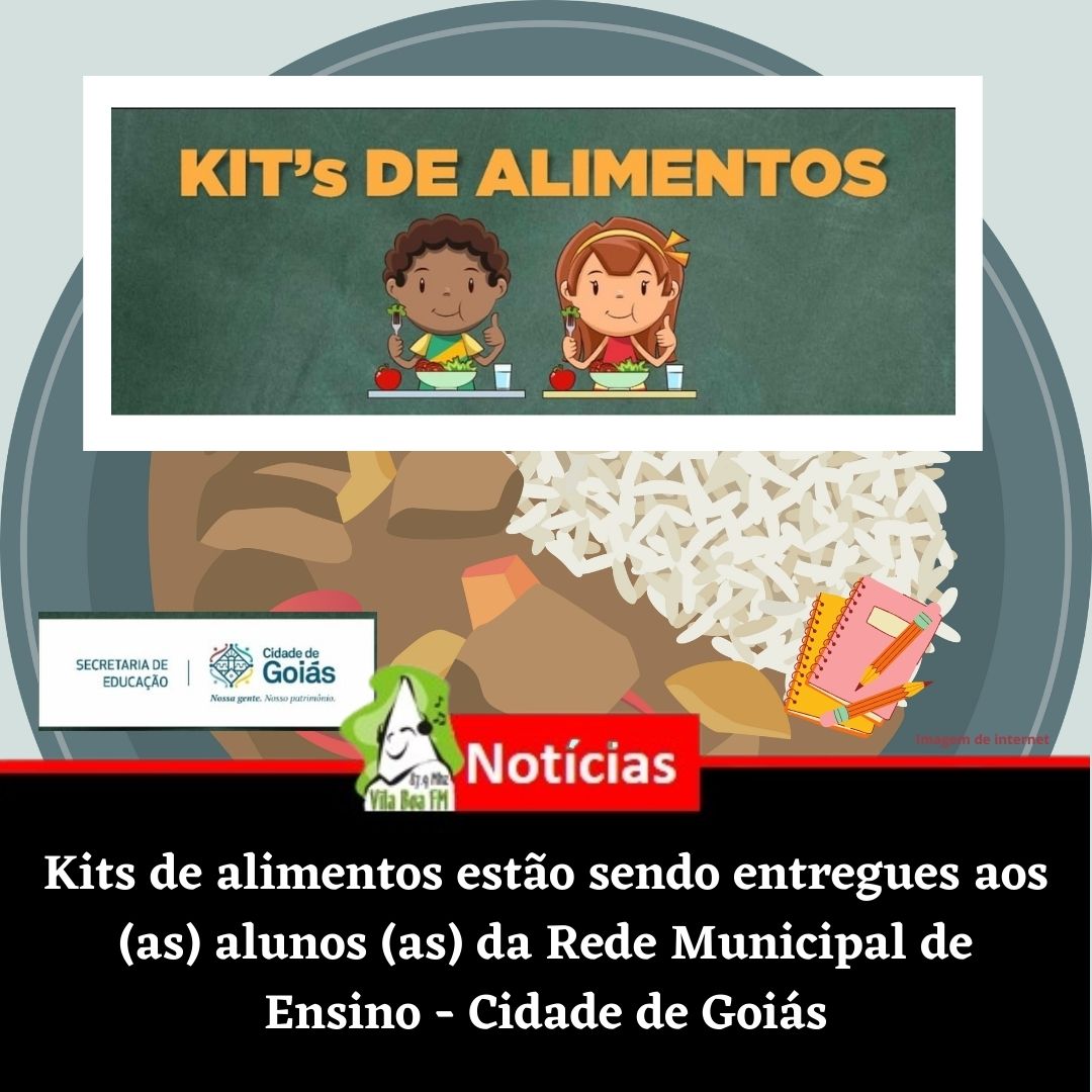 Kits de alimentos estão sendo entregues aos (as) alunos (as) da Rede Municipal de Ensino.