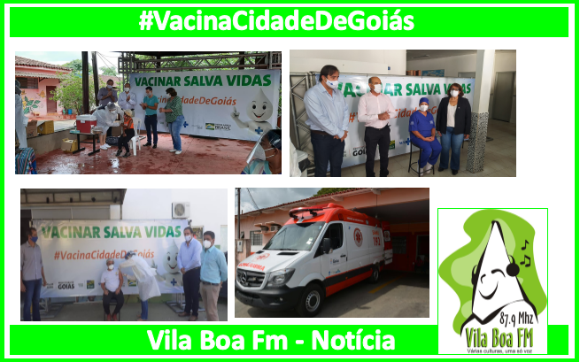 ​Profissionais da saúde são vacinados contra a Covid-19 na Cidade de Goiás