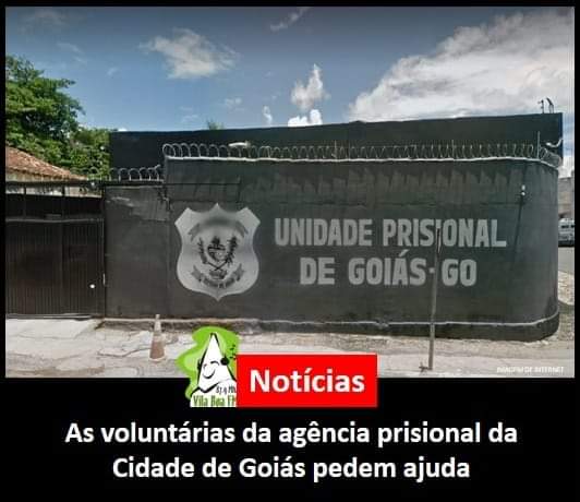 As voluntárias da agência prisional da Cidade de Goiás pedem ajuda