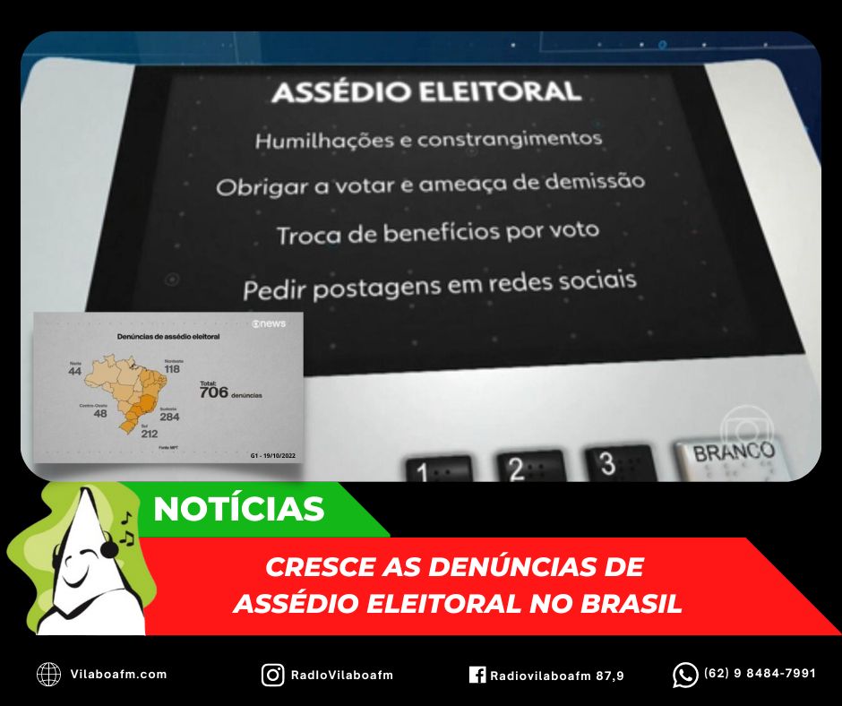 A poucos dias do 2º turno das eleições cresce o número de denúncias de assédio eleitoral no Brasil