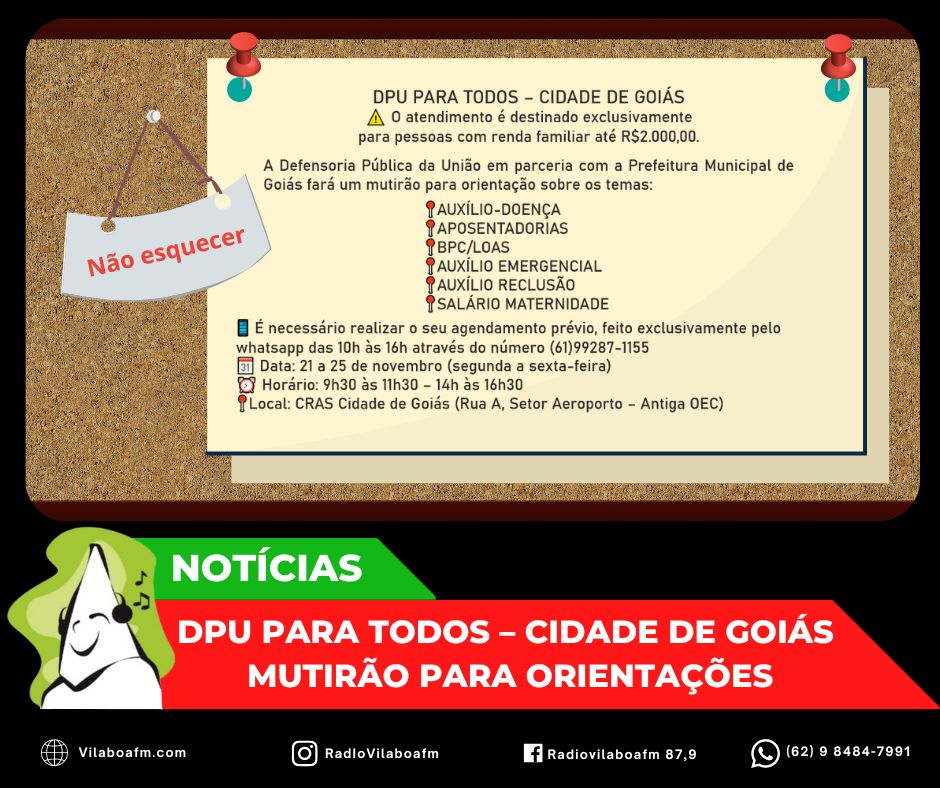 DPU Para Todos – Mutirão na Cidade de Goiás