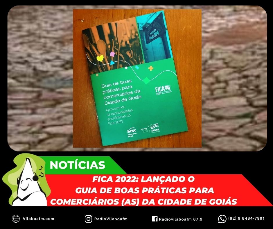 Guia de boas práticas para comerciários (as) da Cidade de Goiás durante o FICA 2022.