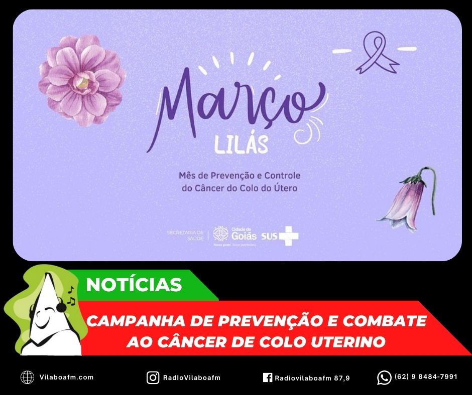 Março Lilás: Campanha de Prevenção e Combate ao Câncer de Colo Uterino