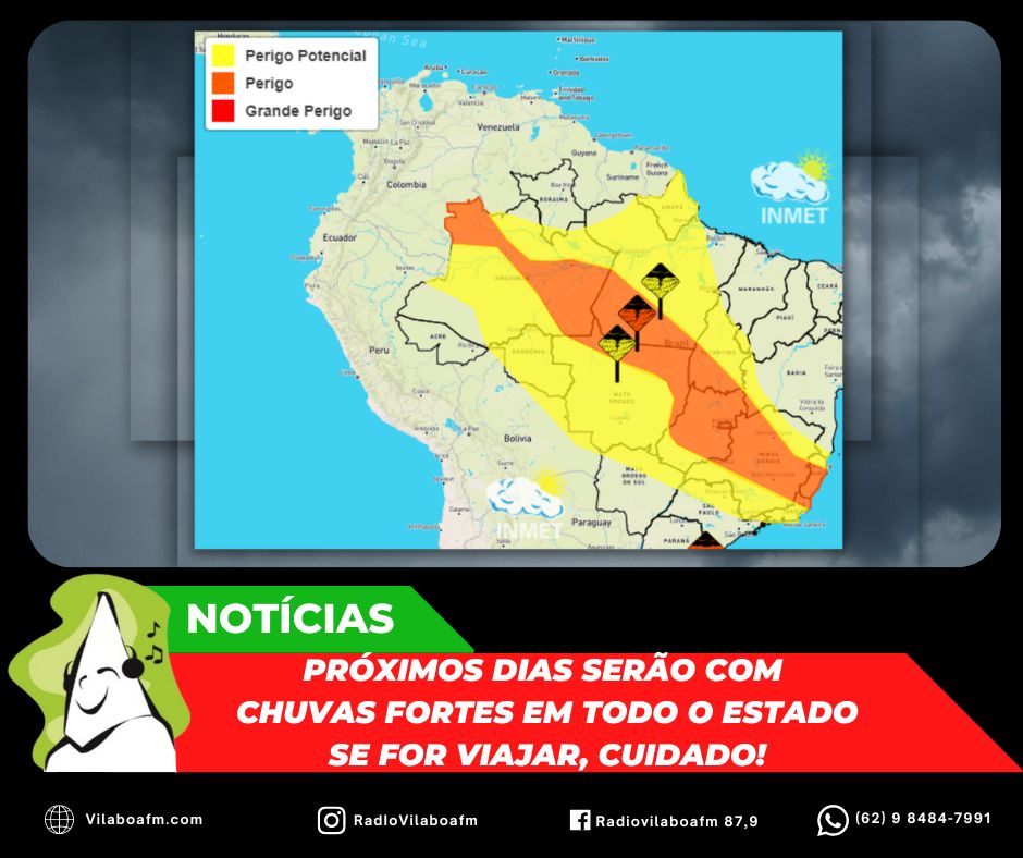 Chuvas intensas na semana do natal em todo o Estado de Goiás