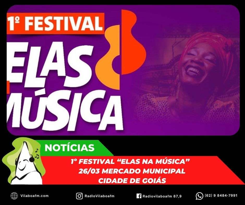 1º Festival “Elas na Música” na Cidade de Goiás